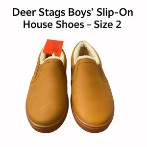 Deer Stags Boys’ Slip-On House Shoes – Size 2